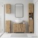 Maison Exclusive - Ensemble de meubles de salle de bain composé de 4 pièces, modèle ALKMAAR, aspect chêne artisanal