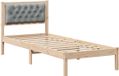 vidaXL Bedframe Lichtgrijs Massief Grenenhout 90 x 200 cm