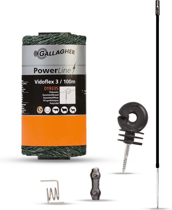 Gallagher Schrikdraad voor honden en katten - Complete set - 33 meter - 50 cm hoog - elektrische omheining - afrastering huisdieren - schrikdraadapparaat - schrikdraadset