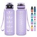 Grsta Drinkfles, 1,5 liter, met rietje, BPA-vrij, sportfles, lekvrij, waterfles voor fitness, fiets, gym, camping en school