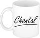 Bellatio Decorations Chantal Naam koffiemok - beker - met sierlijke letters - wit