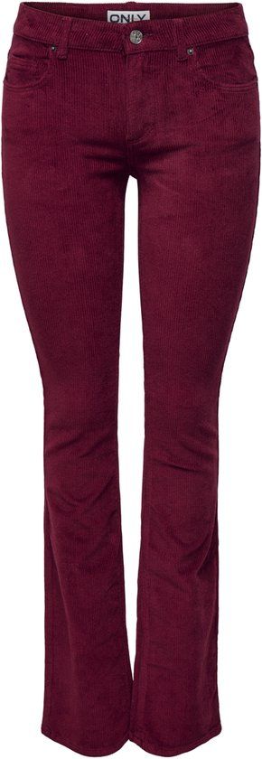 Only Onlmary-Global Mid Cord Flared PNT - Cabernet - W36 X L34
