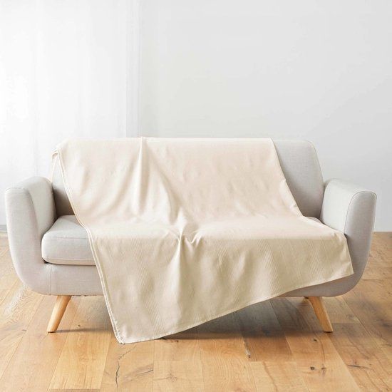 Douceur d'Intérieur Dekbedovertrek LUCILE 220 x 240 cm Katoen Beige