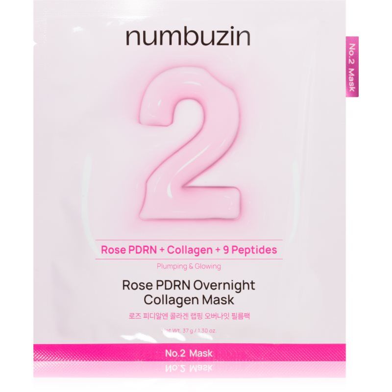 numbuzin No.2 Overnight Face Mask Rose PDRN Overnight Collageen Mask