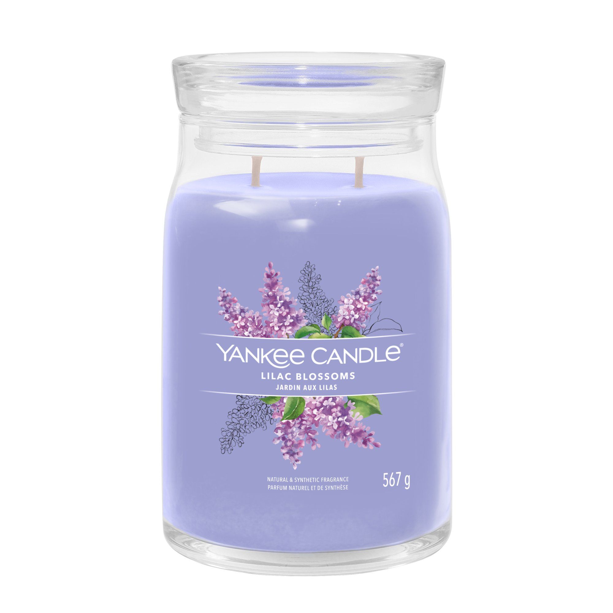 Yankee Candle Lilac Blossoms Round Candle - 90 Hour Burn Time