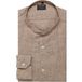 OLYMP Casual Regular Fit Linnen Overhemd bruin, Effen