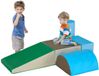 ZKOO B.V. Blocs de construction pour enfants : Ensemble de 5 blocs en mousse souples et sûrs pour 1-3 ans, similicuir et EPE, jouet de construction
