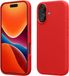 kwmobile telefoonhoesje geschikt voor Apple iPhone 17 - Hoesje met siliconen coating - Smartphone case in klassiek rood