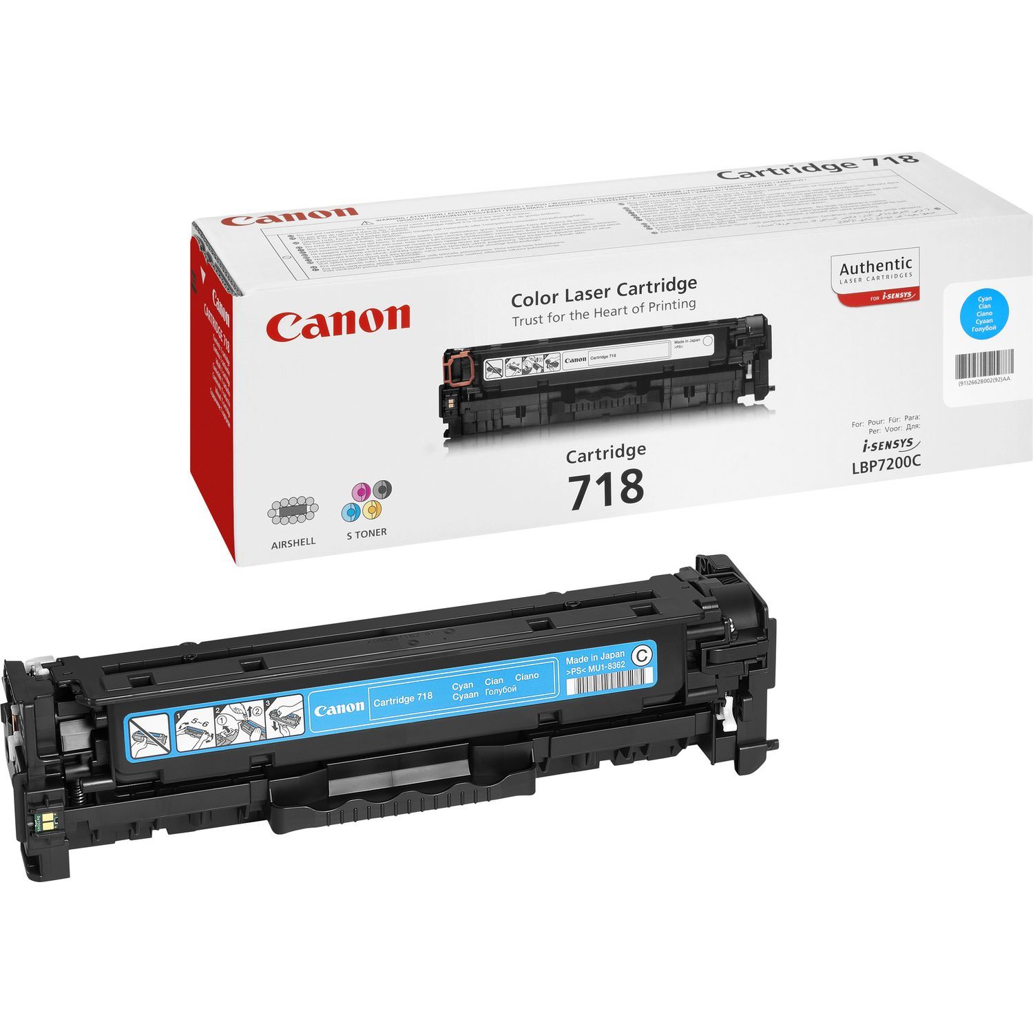 Canon 718 Cyaan Tonercartridge - Origineel