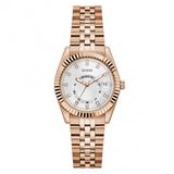 Guess JADA Vrouwen Rosékleurig Stalen Armband Mineraalglas Witte Wijzerplaat 34mm