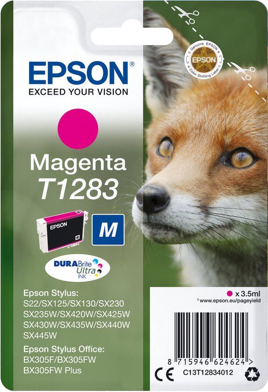 Epson T1283 Magenta Ink Cartridge - DURABrite Ultra Ink