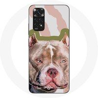 Maniacase Etui voor Xiaomi Redmi Note 11S 4G Pitbull hond bruin
