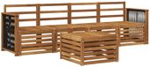 vidaXL - Ensemble de canapé d'extérieur - 5 pièces - Naturel - Bois d'acacia massif