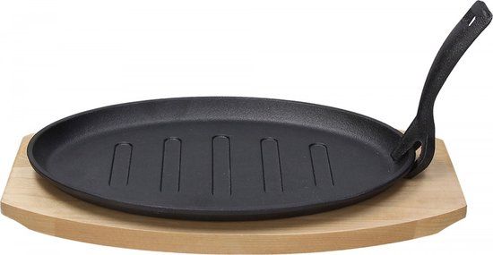 Tognana Fusion Grillpan Ovaal - Zwart - Gietijzer - 27 x 17 cm
