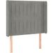 Tête De Lit Headboard Grey Velvet 93x16x118/128 Cm