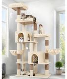 Arbre à chat Poteau griffoir 189 cm Beige