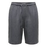 ONLY & SONS loose fit casual short met linnen - grijs