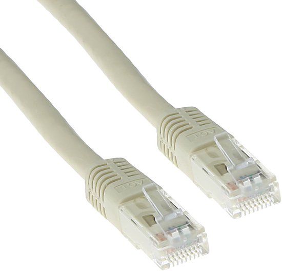 ACT IB6403 U/UTP CAT5E Patchkabel Ivoor - 3 meter