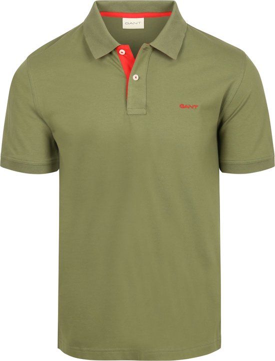 GANT Contrast Piqué Poloshirt Herb Groen - Maat 3XL - Heren