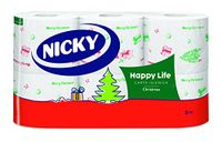 Nicky Happy Life Kersttoiletpapier, 42 rollen