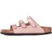 Birkenstock 1031813 Florida Fresh Soft Pink sandaal met drievoudige gesp van roze leer, Roze, 37 EU