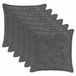 vidaXL Taie d'oreiller 6 pièces Gris foncé 30 x 30 cm Fausse fourrure de lapin
