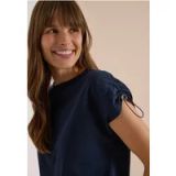 cecil Shirt met rimpels in effen kleur