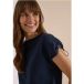 cecil Shirt met rimpels in effen kleur