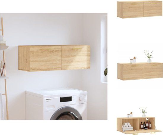 vidaXL Wandkast 100x36,5x35 cm bewerkt hout sonoma eikenkleurig