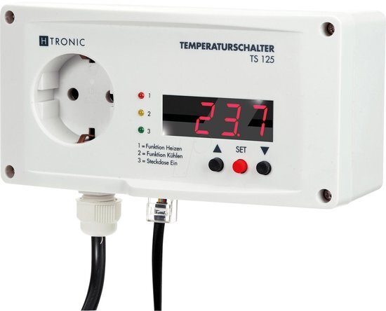 H-TRONIC TS 125 Temperatuurschakelaar -55 - 125 °C 3000 W