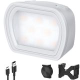 NEEWER BASICS Magnetisch hulplicht, compatibel met DJI OSMO Pocket 3 Creator Combo, 1,3 W oplaadbare plastic mini LED-vullamp bevestiging met verbeterde bevestigingen voor vlog opname selfie, M21