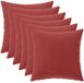 vidaXL Kussensloop - 6 stuks - Heerlen - Wijnrood - 40 x 40 cm - Polyester