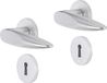 Impresso Sutton Poignée de porte Aluminium avec 2x Rosace Serrure ronde