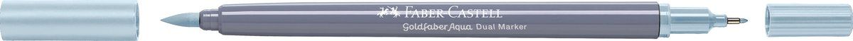 Faber-Castell Goldfaber Duo aquarelmarker - water blauw 164 - brush / 0,4mm - FC-164664