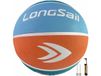 LONGSAIL Ballon de basket en caoutchouc haute qualité 29,5 po Taille 7 Mandarine / Bleu clair / Bleu saphir / Bleu océan profond