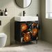 Prolenta Maison Exclusive Armoire de salle de bain LOCHEM, finition chêne noir, dimensions 60 x 40 x 61 cm