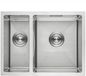 LOMAZOO Proxima RVS Keuken Spoelbak & Wasbak - Dubbele Gootsteen - Duurzaam en Onderhoudsvriendelijk - Inclusief Accessoires - 595x450x200mm