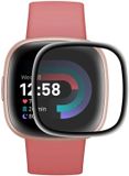 Merkloos / Sans marque ENKAY Screenprotector 3D Curved Edges Glass Geschikt voor Fitbit Versa 4 / Fitbit Sense 2