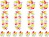 Boland Hawaii krans/slinger set - 4x - Tropische/zomerse kleuren mix - Hoofd/polsen/hals slingers