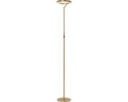 Lucide CELESTE - Vloerlamp - Ø 28 cm - LED Dimb. - 1x21W 2700K - Mat Goud / Messing