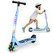 SISIGAD Elektrische step voor kinderen van 6 tot 12 jaar, 5,3 inch, met knipperende ledlampen en 3 instelbare hoogtes, belastbaar tot 10 km/u, motor 45 W, maximale belasting 70 kg