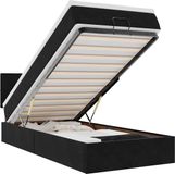 vidaXL Ottoman Bed with Mattress 90x190cm Velvet Black