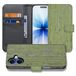 B2Ctelecom Book Case iPhone 17 Groen Houtnerf Met Pasjeshouders En Magnetische Sluiting