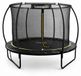 LEAN TOYS Trampoline de jardin avec filet de sécurité, noir et vert, 183 cm
