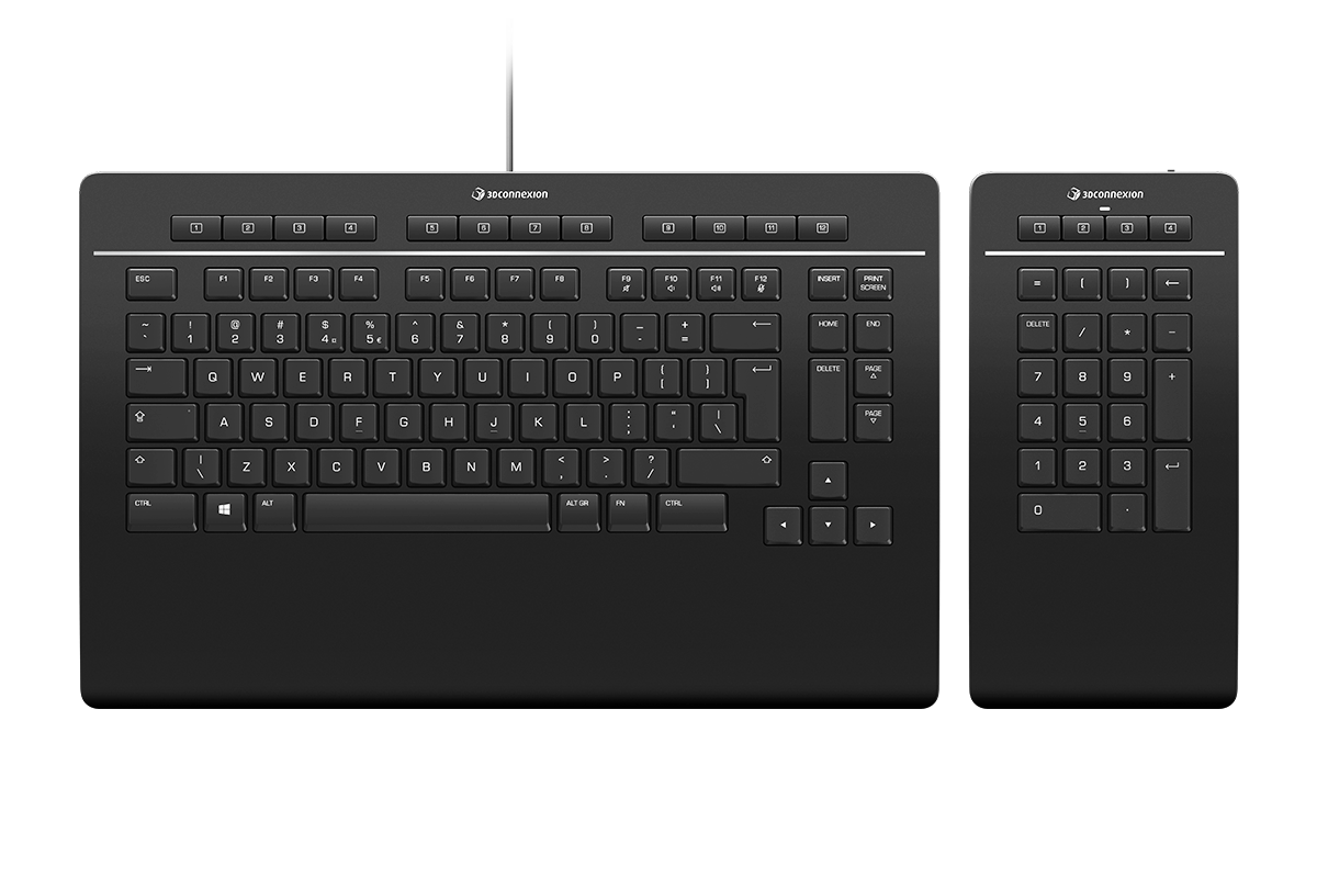 3Dconnexion Keyboard Pro with Numpad - Zwart - Qwerty
