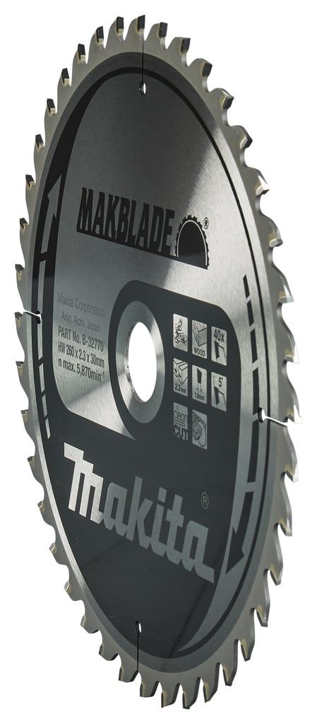 Afkortzaagblad Hout 260x30x2,3 40T 5g