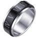 LGT JWLS Lookinggoodtoday Stalen Spinning ring met Romeinse Cijfers-19mm