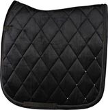 Pagony Velours housse de selle - Taille : Full - Noir - Polyester