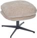 JJA STELAN Repose-pieds pivotant en tissu chenille, Métal, Argile, Rectangle, 53 cm x 48 cm x 44 cm