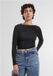 Urban Classics Dames nauwsluitend shirt met ruches